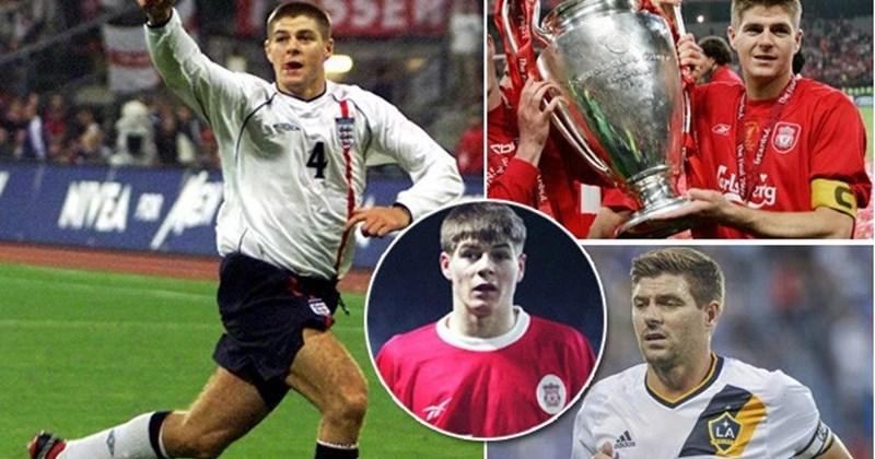 Steven Gerrard thời trẻ ra mắt trong màu áo Liverpool tại Anfield