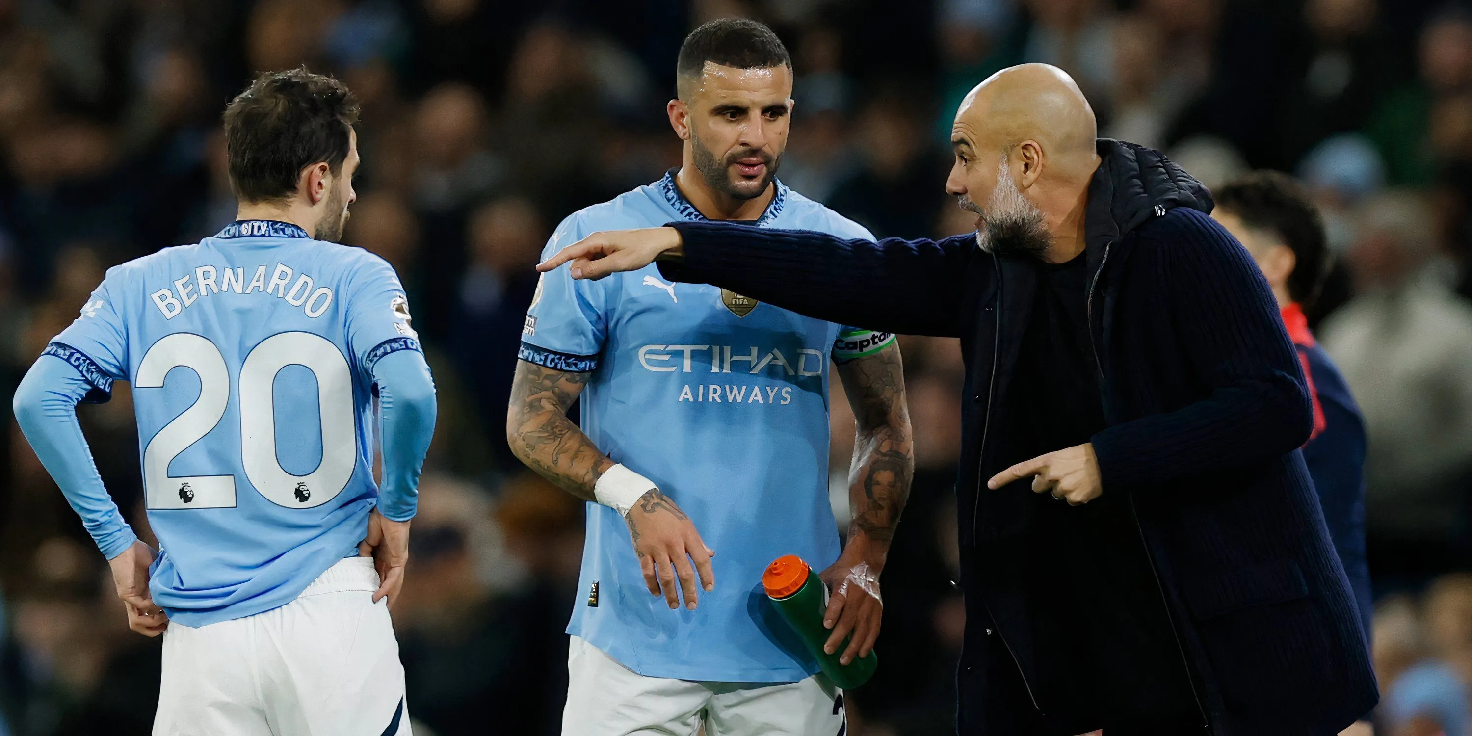 Hậu vệ Kyle Walker của Man City trong một trận đấu, tương lai của anh đang bỏ ngỏ