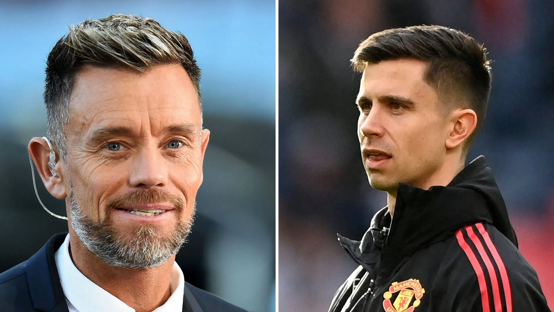 HLV Eric Ramsay (trái) và cựu cầu thủ Lee Hendrie, những phân tích liên quan đến CLB Southampton.