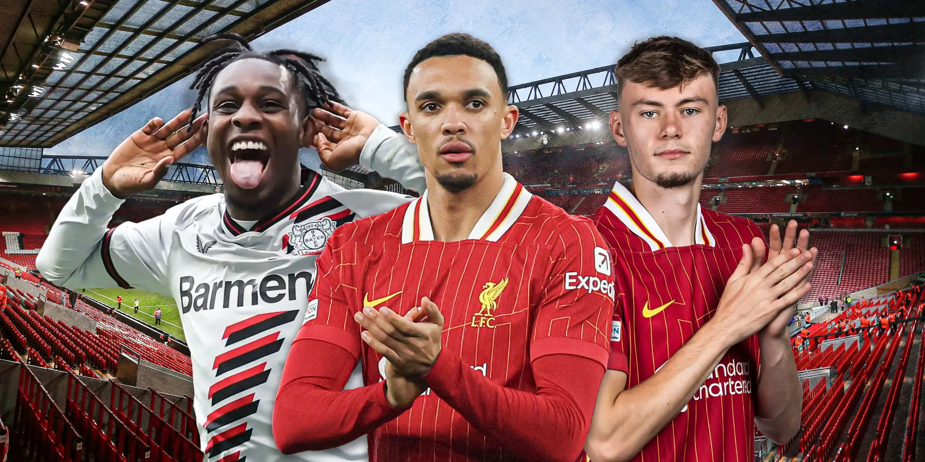 So sánh chỉ số thống kê của Trent Alexander-Arnold, Conor Bradley và Jeremie Frimpong mùa giải 2024/25