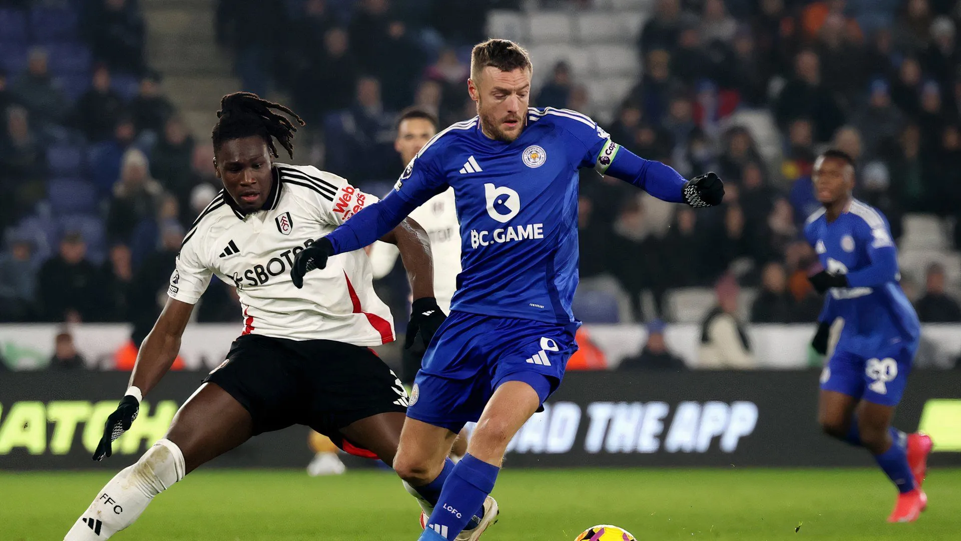 Tiền đạo Jamie Vardy của Leicester City thi đấu tại Ngoại hạng Anh