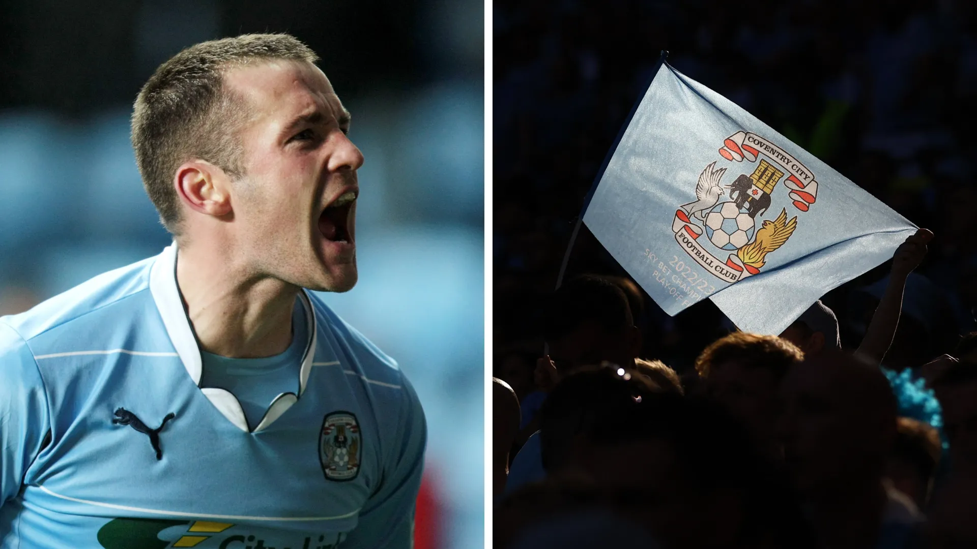 Tiền vệ Michael Doyle của Coventry City trong một pha tranh chấp bóng quyết liệt