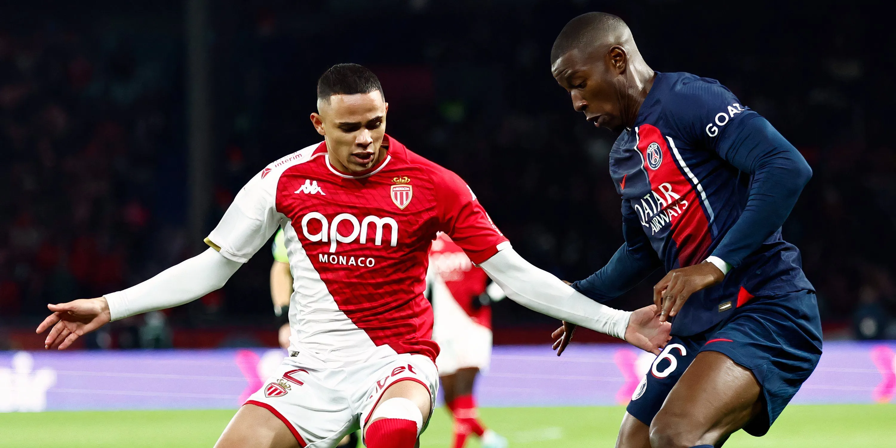 Vanderson của AS Monaco gây áp lực lên đối thủ, một tài năng trẻ trong tầm ngắm của Liverpool