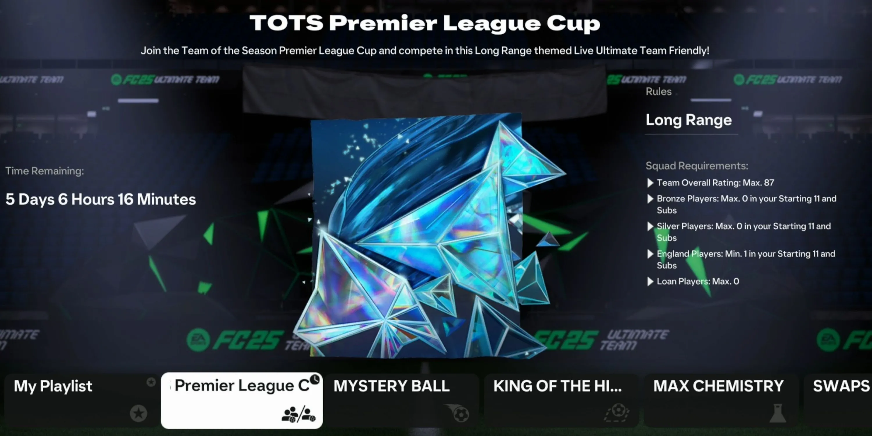 Yêu cầu đội hình cho TOTS Premier League Cup trong EA FC 25