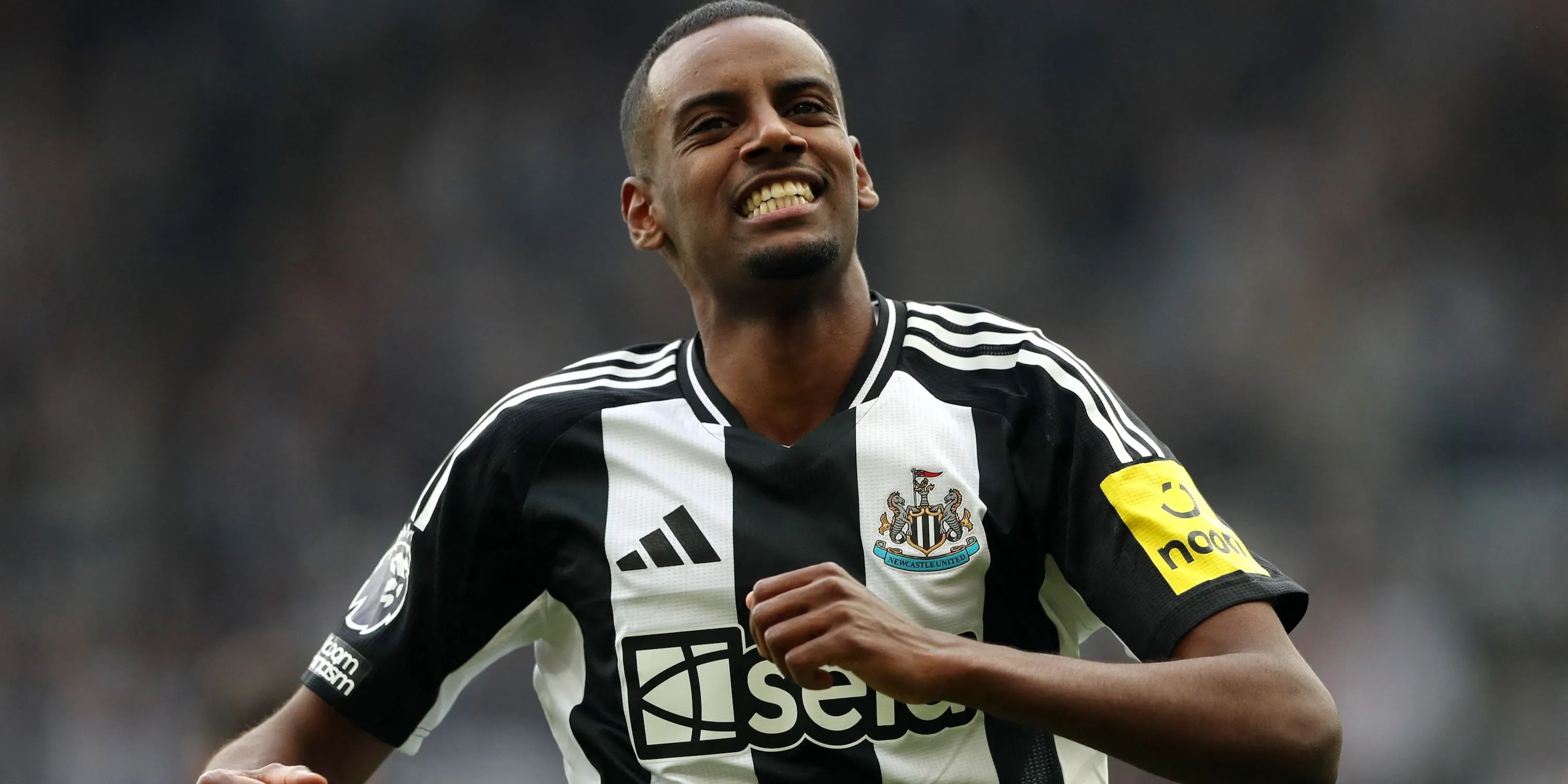 Tiền đạo Alexander Isak ăn mừng bàn thắng cho Newcastle United tại Premier League.
