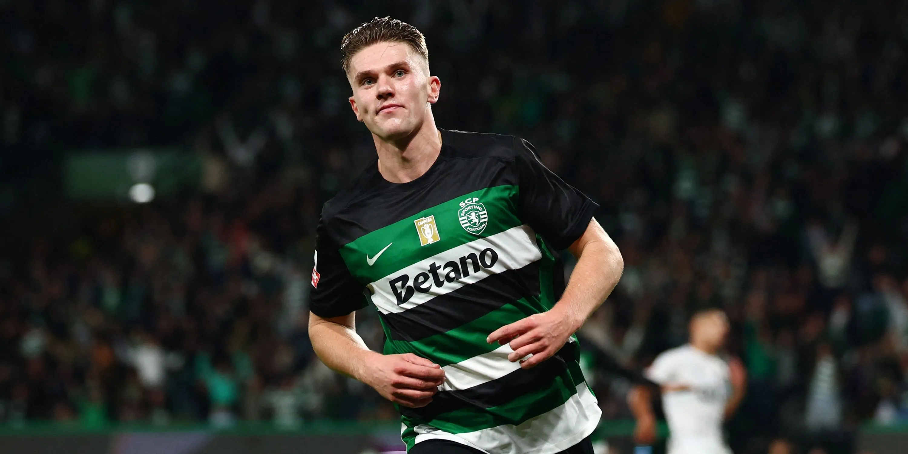 Viktor Gyokeres trong màu áo Sporting CP, mục tiêu chuyển nhượng của Man Utd